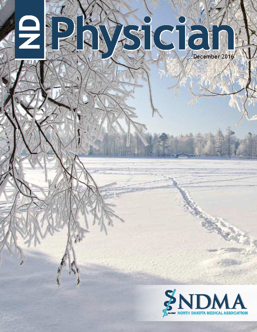 ND Physician December 2016 magazine cover